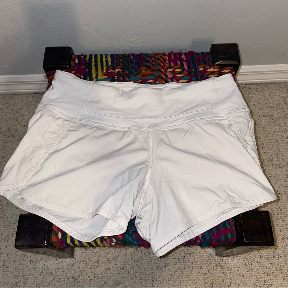 White Lululemon shorts! Size 4!